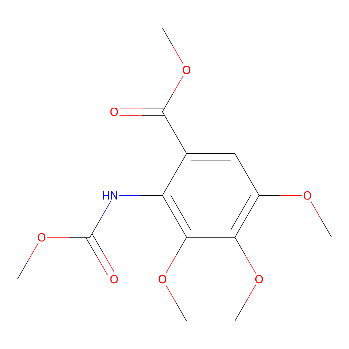 Methyl 3,4,5-trimethoxy-2-[(methoxycarbonyl)amino]benzoate molecular structure, CAS 400070-04-4