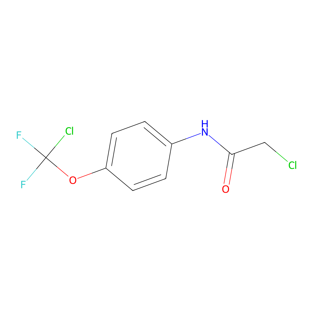 2-chloro-N-{4-[chloro(difluoro)methoxy]phenyl}acetamide molecular structure, CAS 400073-78-1