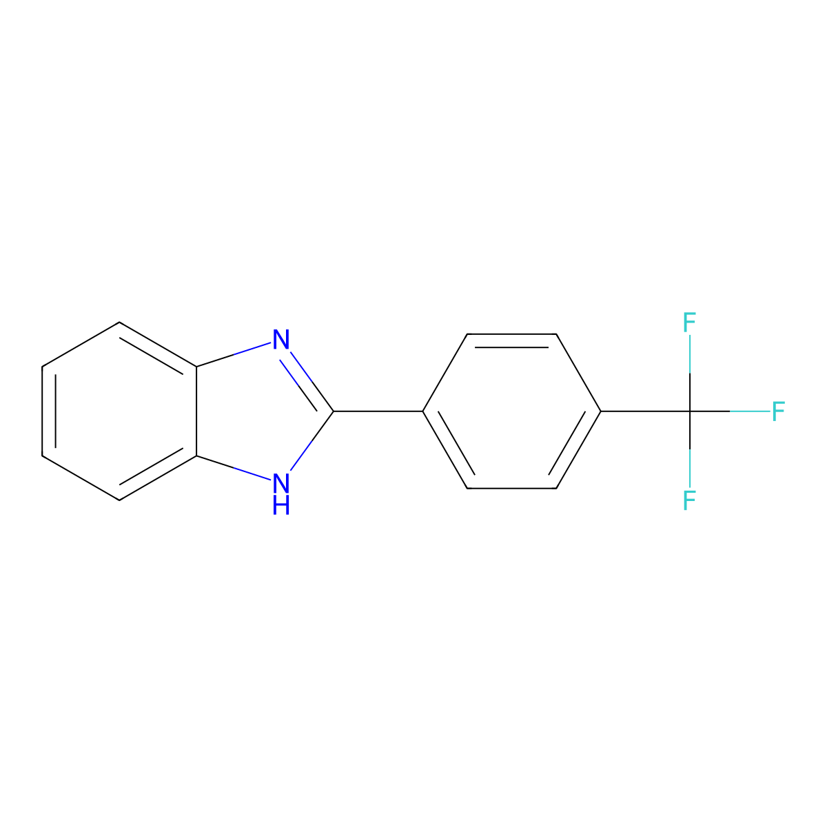 2-(4-(Trifluoromethyl)phenyl)-1H-benzimidazole molecular structure, CAS 400073-79-2
