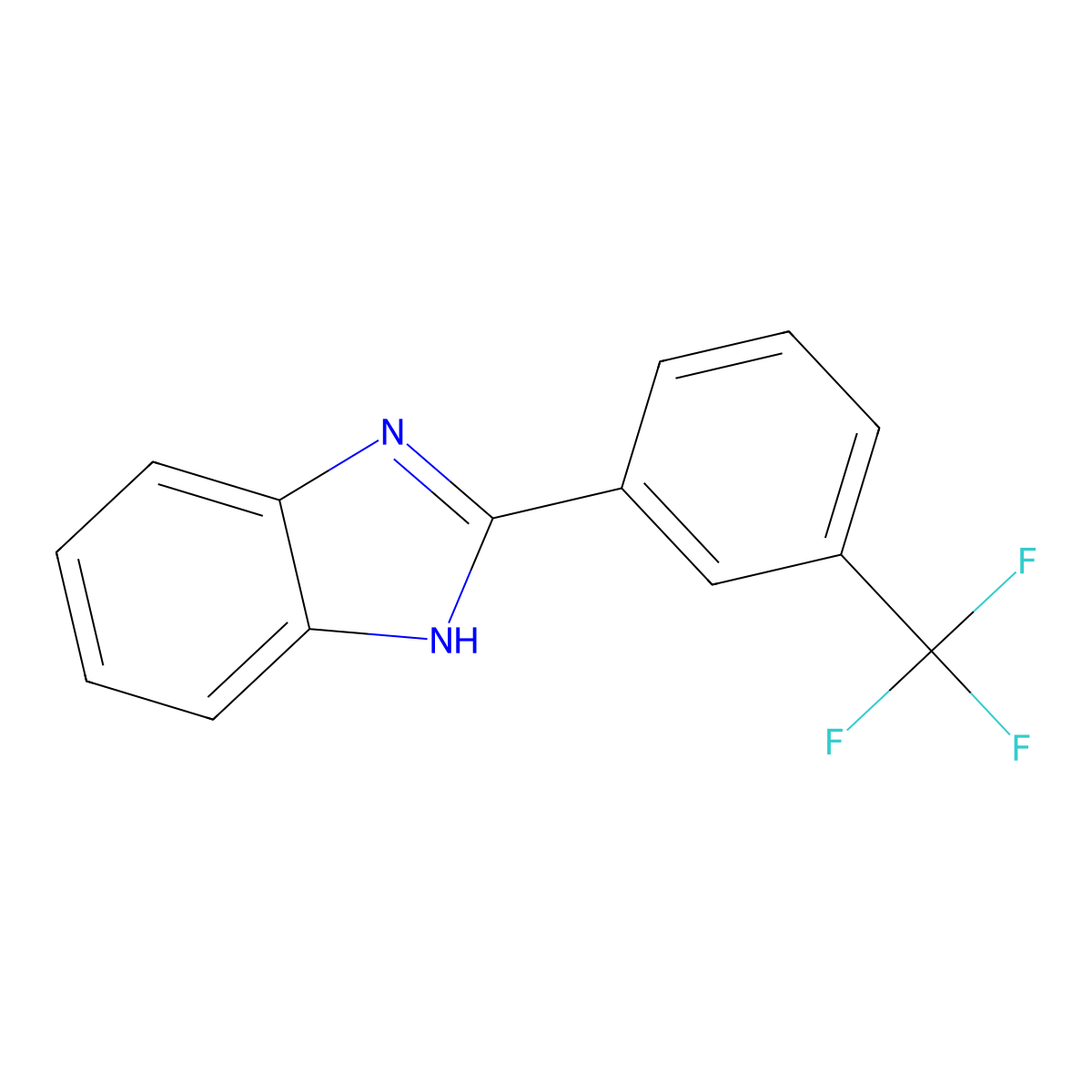 2-[3-(Trifluoromethyl)phenyl]-1H-benzimidazole molecular structure, CAS 400073-80-5