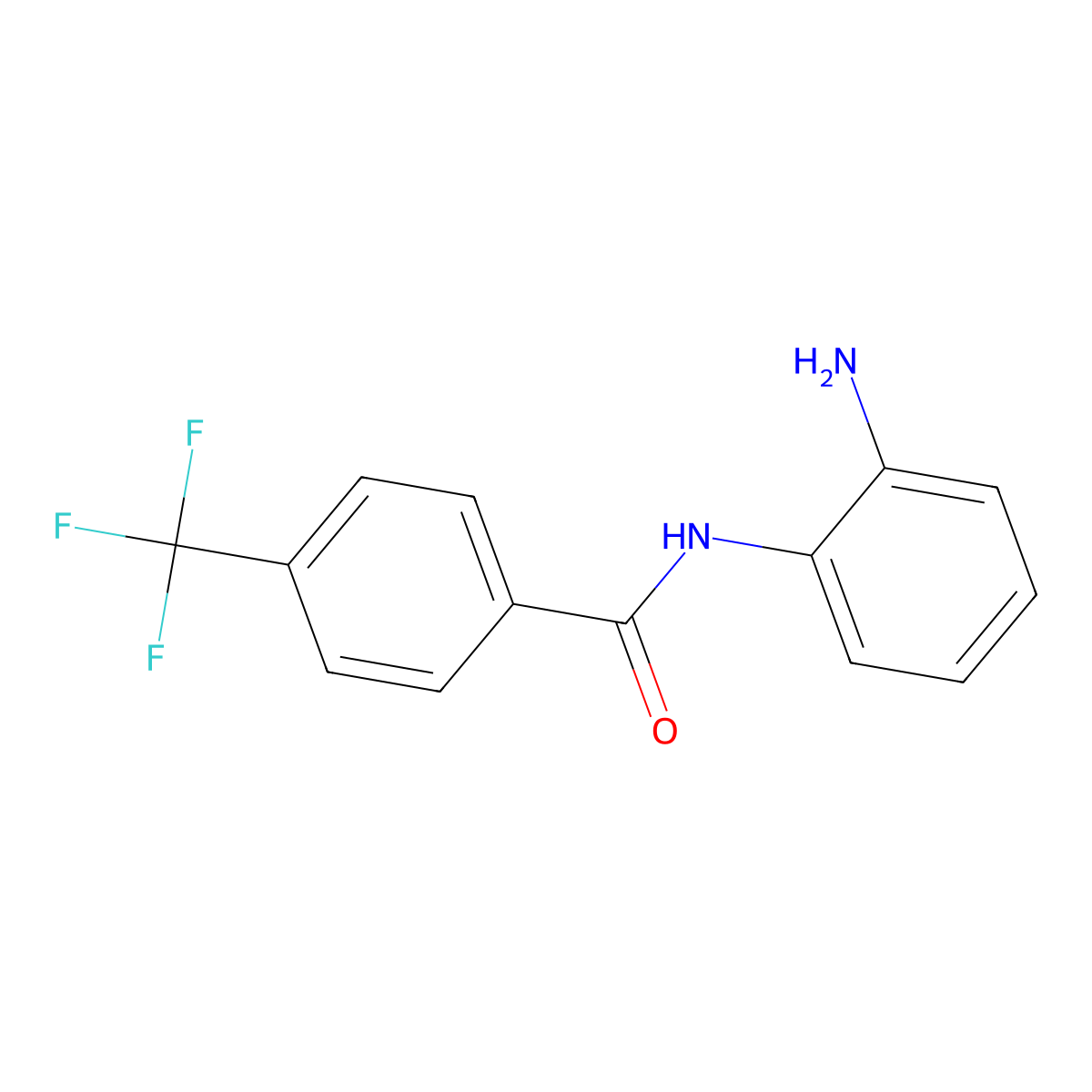 N-(2-aminophenyl)-4-(trifluoromethyl)benzamide molecular structure, CAS 400073-81-6