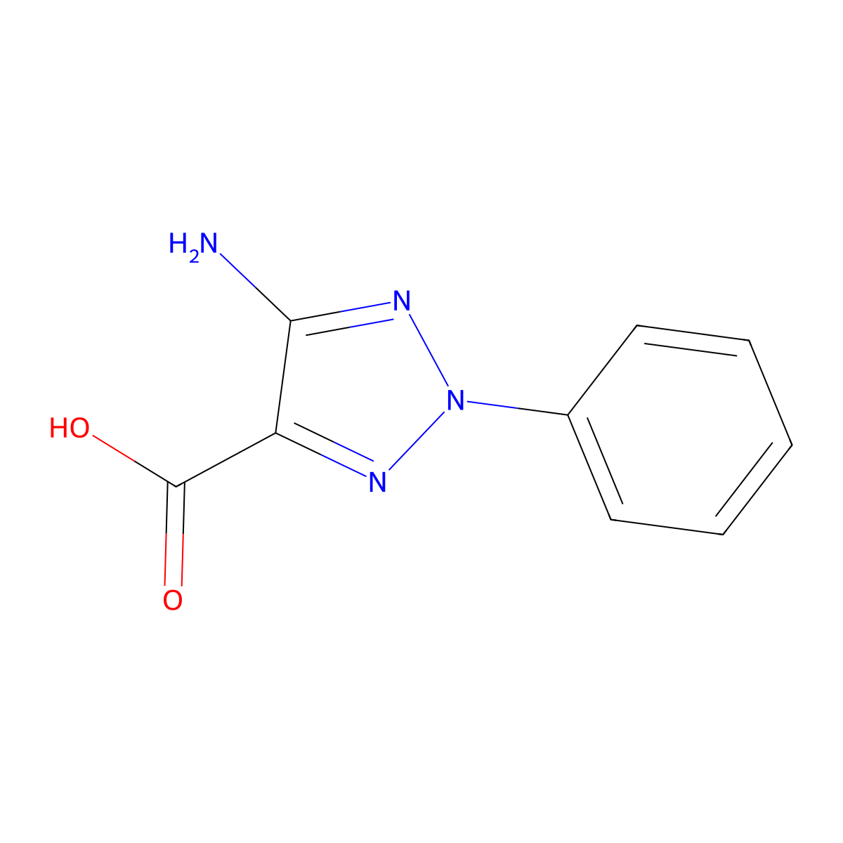 5-Amino-2-phenyl-2H-1,2,3-triazole-4-carboxylic acid molecular structure, CAS 400073-84-9