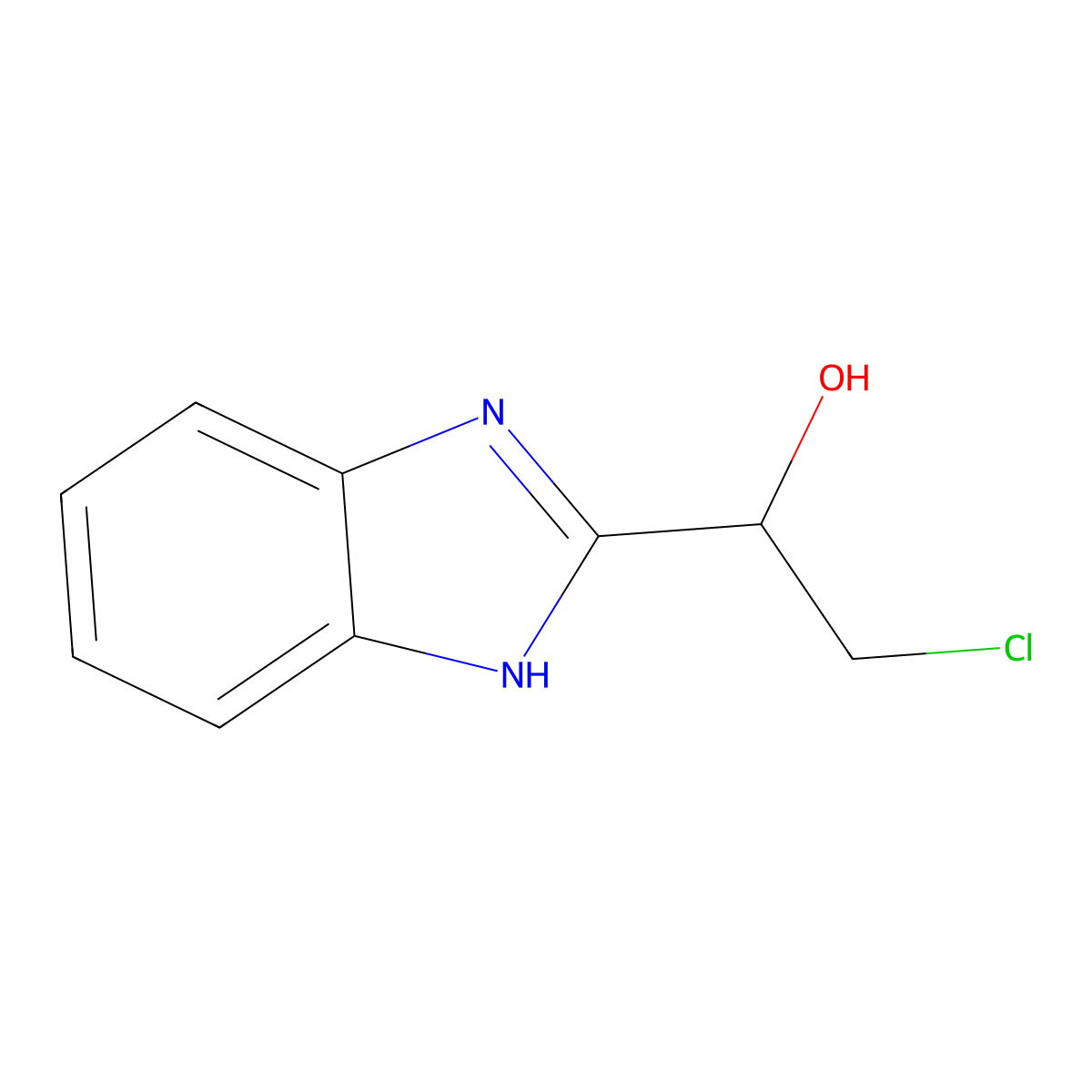1-(1H-Benzimidazol-2-yl)-2-chloroethanol molecular structure, CAS 400073-85-0