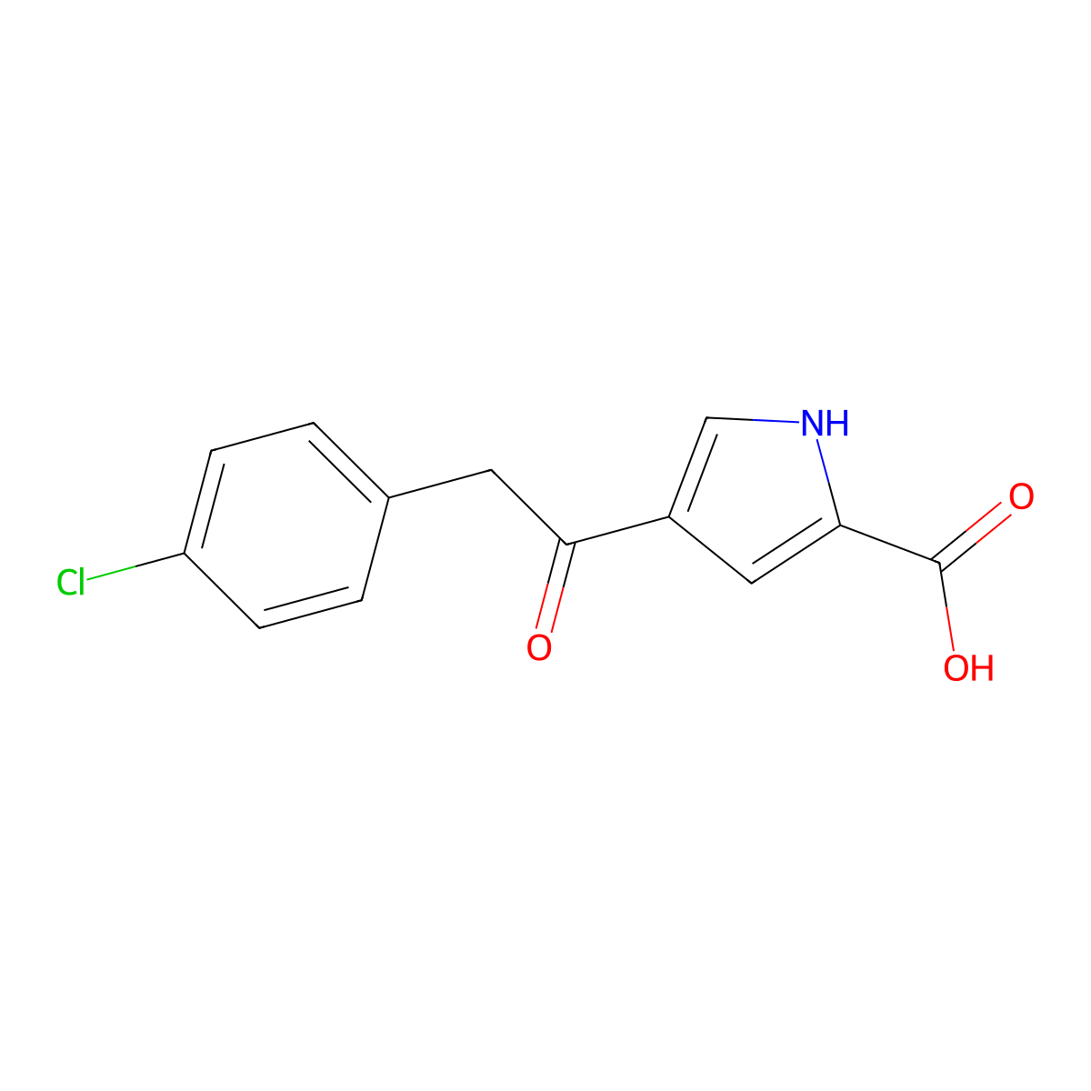 4-[2-(4-chlorophenyl)acetyl]-1H-pyrrole-2-carboxylic Acid molecular structure, CAS 400073-90-7