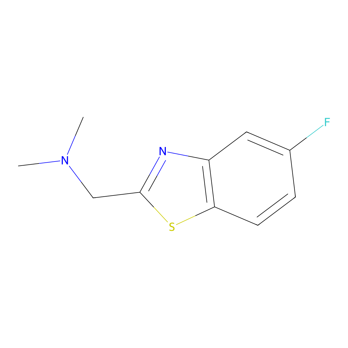 1-(5-Fluorobenzo[d]thiazol-2-yl)-N,N-dimethylmethanamine molecular structure, CAS 400074-42-2