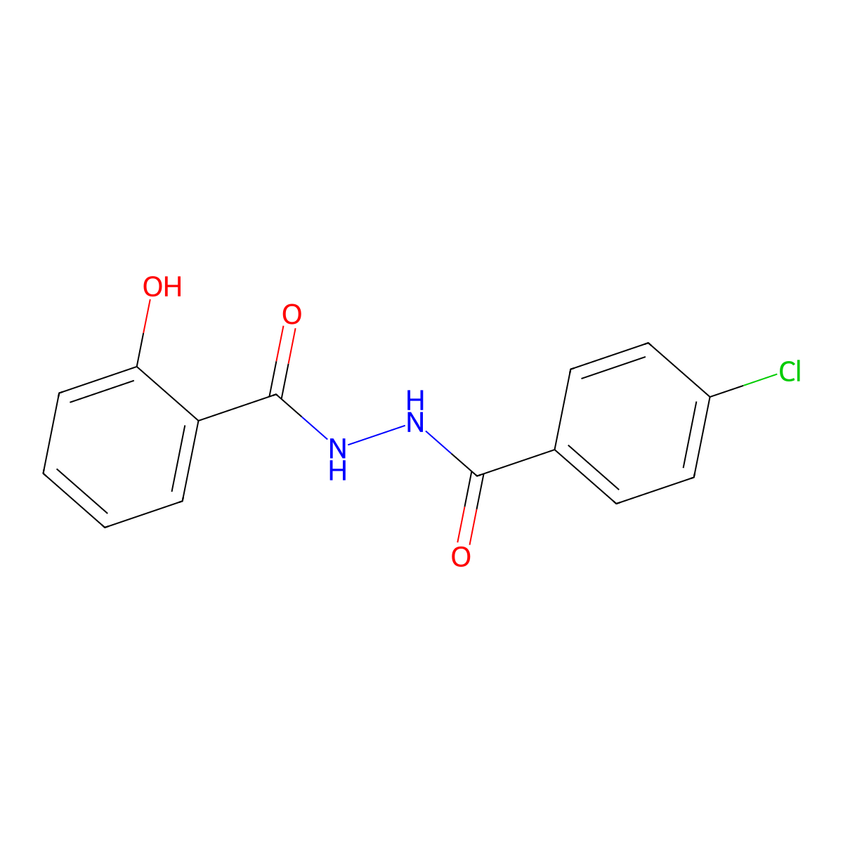 N'-(4-chlorobenzoyl)-2-hydroxybenzohydrazide molecular structure, CAS 400075-23-2