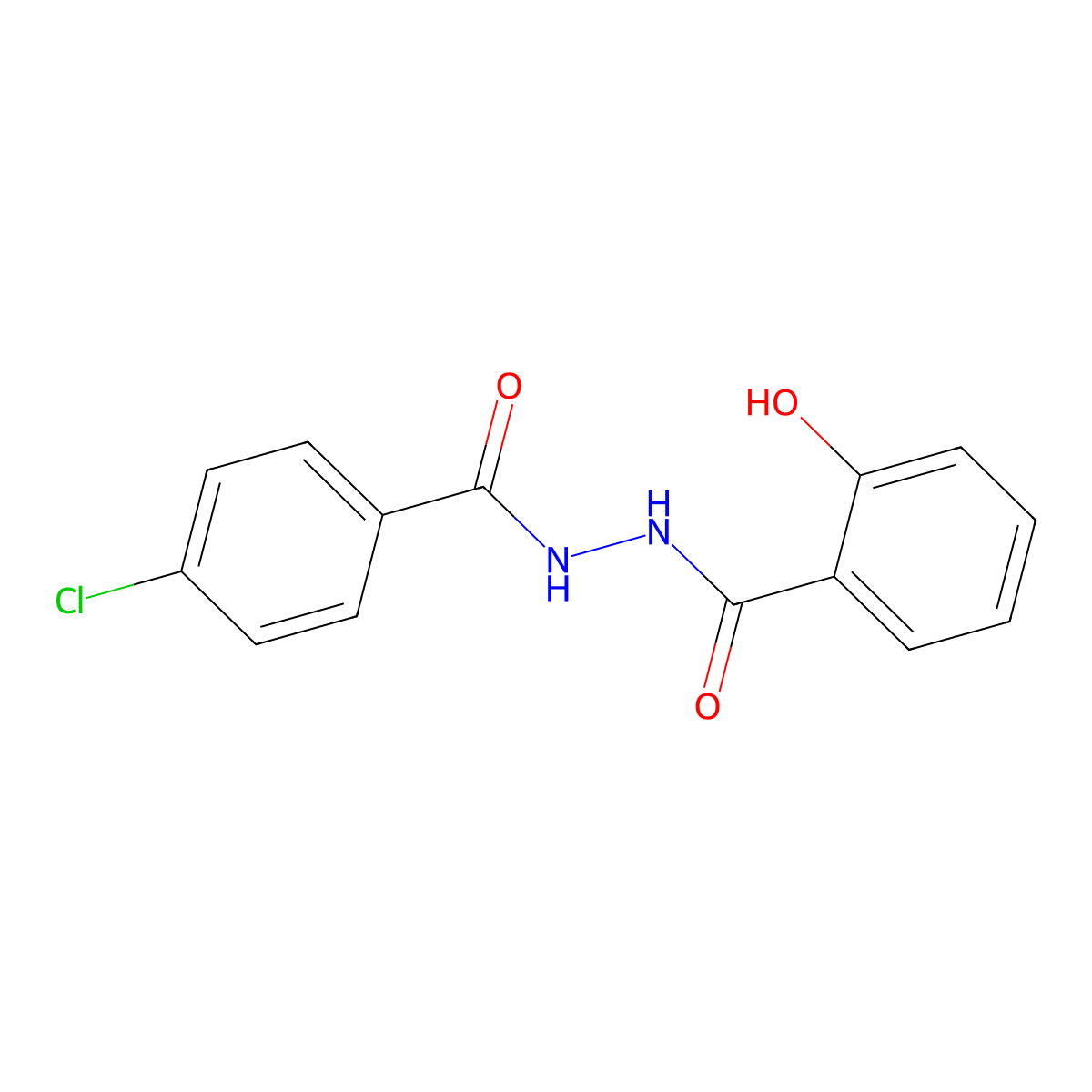 N'-(4-chlorobenzoyl)-2-hydroxybenzohydrazide molecular structure, CAS 400075-23-2