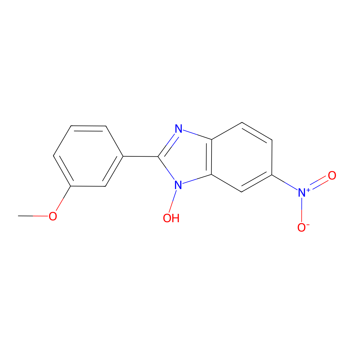 2-(3-methoxyphenyl)-6-nitro-1H-1,3-benzimidazol-1-ol molecular structure, CAS 400075-28-7