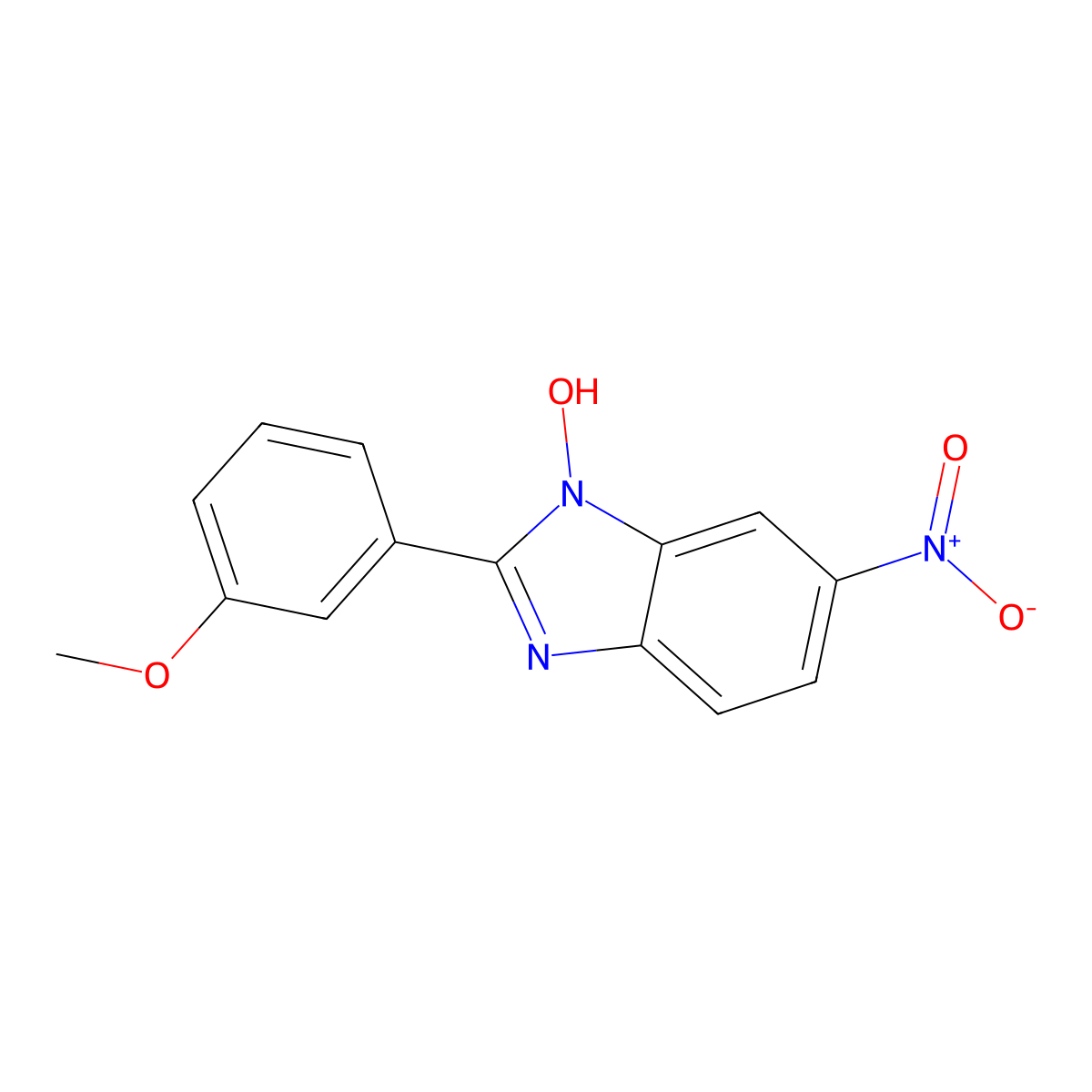 2-(3-methoxyphenyl)-6-nitro-1H-1,3-benzimidazol-1-ol molecular structure, CAS 400075-28-7