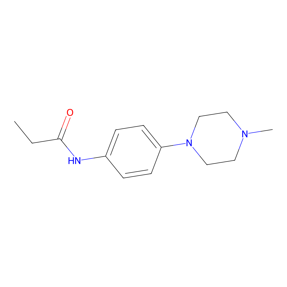 N-[4-(4-methylpiperazin-1-yl)phenyl]propanamide molecular structure, CAS 400075-37-8
