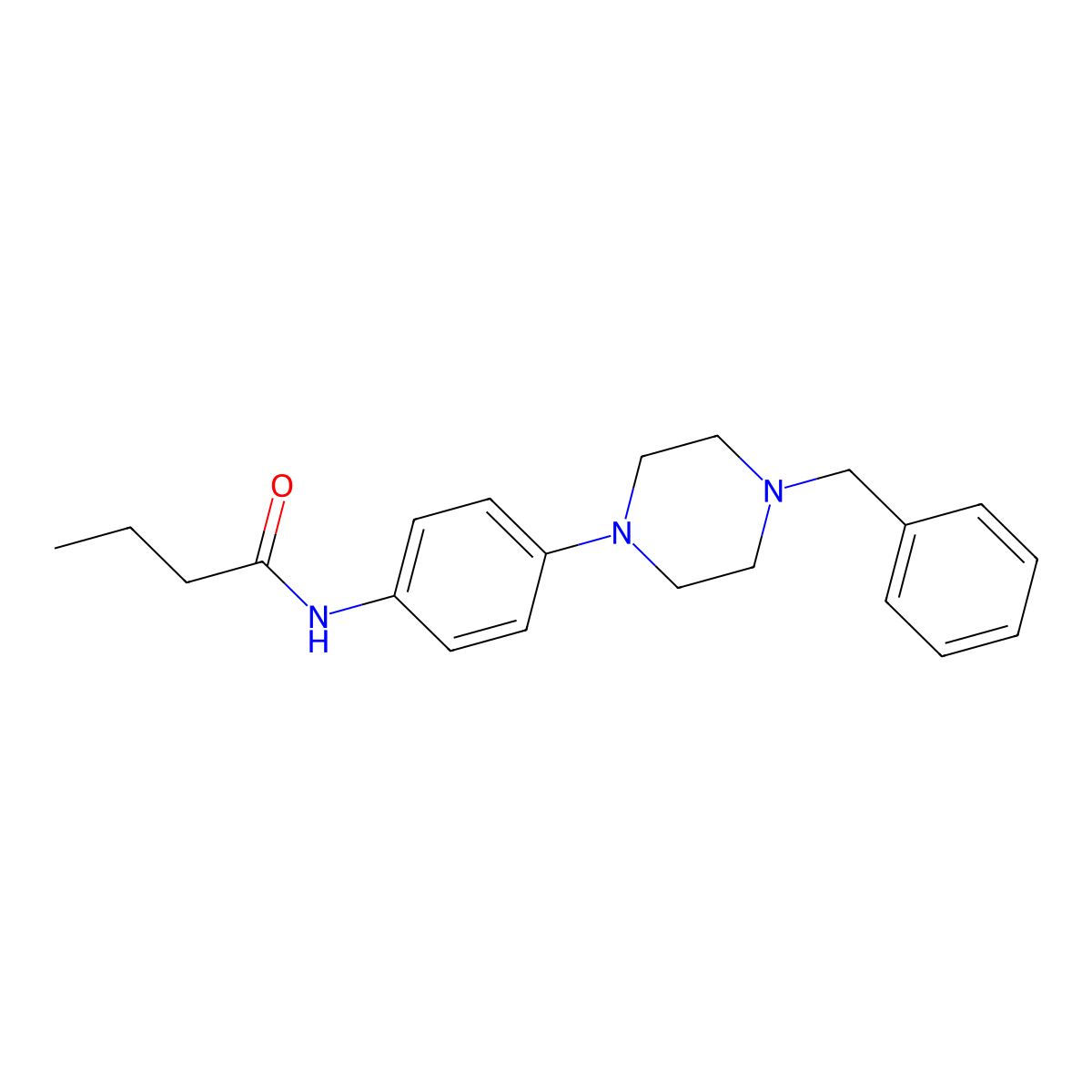 N-[4-(4-benzylpiperazin-1-yl)phenyl]butanamide molecular structure, CAS 400075-63-0