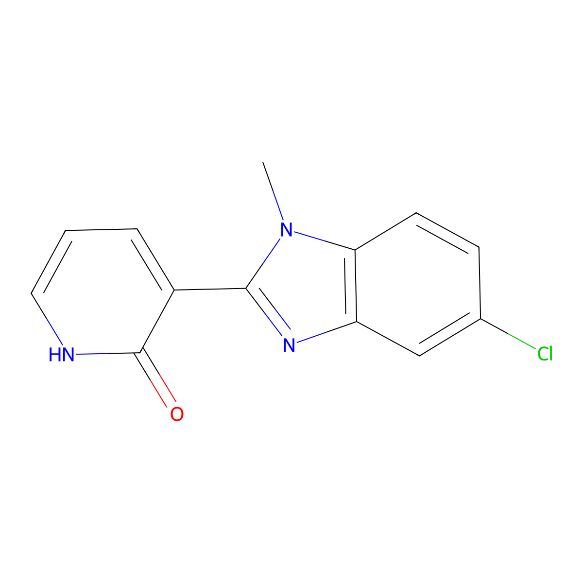 3-(5-chloro-1-methyl-1H-1,3-benzimidazol-2-yl)-2(1H)-pyridinone molecular structure, CAS 400075-98-1