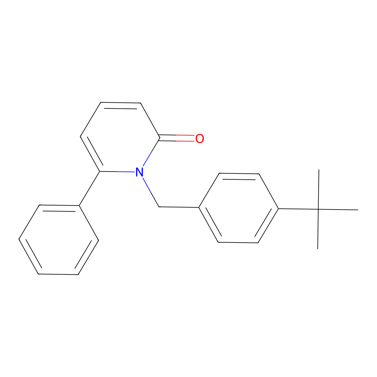 1-[(4-Tert-butylphenyl)methyl]-6-phenylpyridin-2-one molecular structure, CAS 400076-11-1