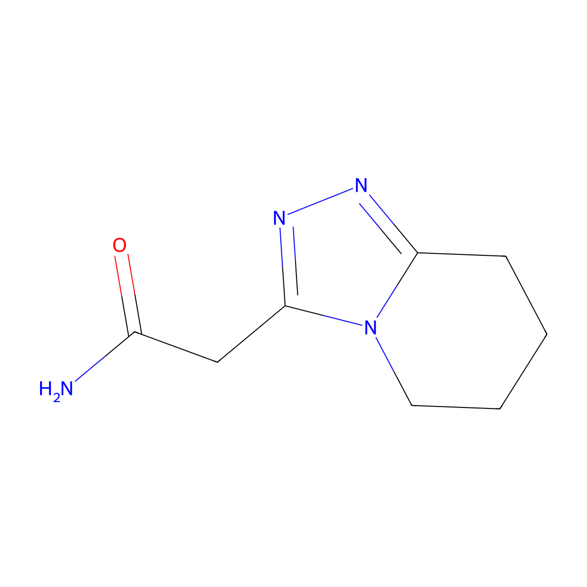 2-(5,6,7,8-Tetrahydro[1,2,4]triazolo[4,3-a]pyridin-3-yl)acetamide molecular structure, CAS 400076-34-8