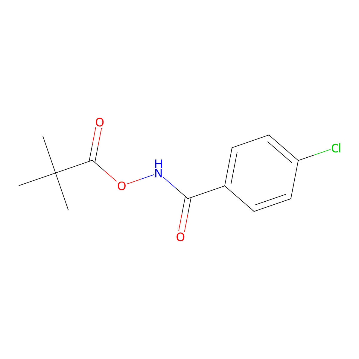 4-chloro-N-[(2,2-dimethylpropanoyl)oxy]benzenecarboxamide molecular structure, CAS 400076-37-1