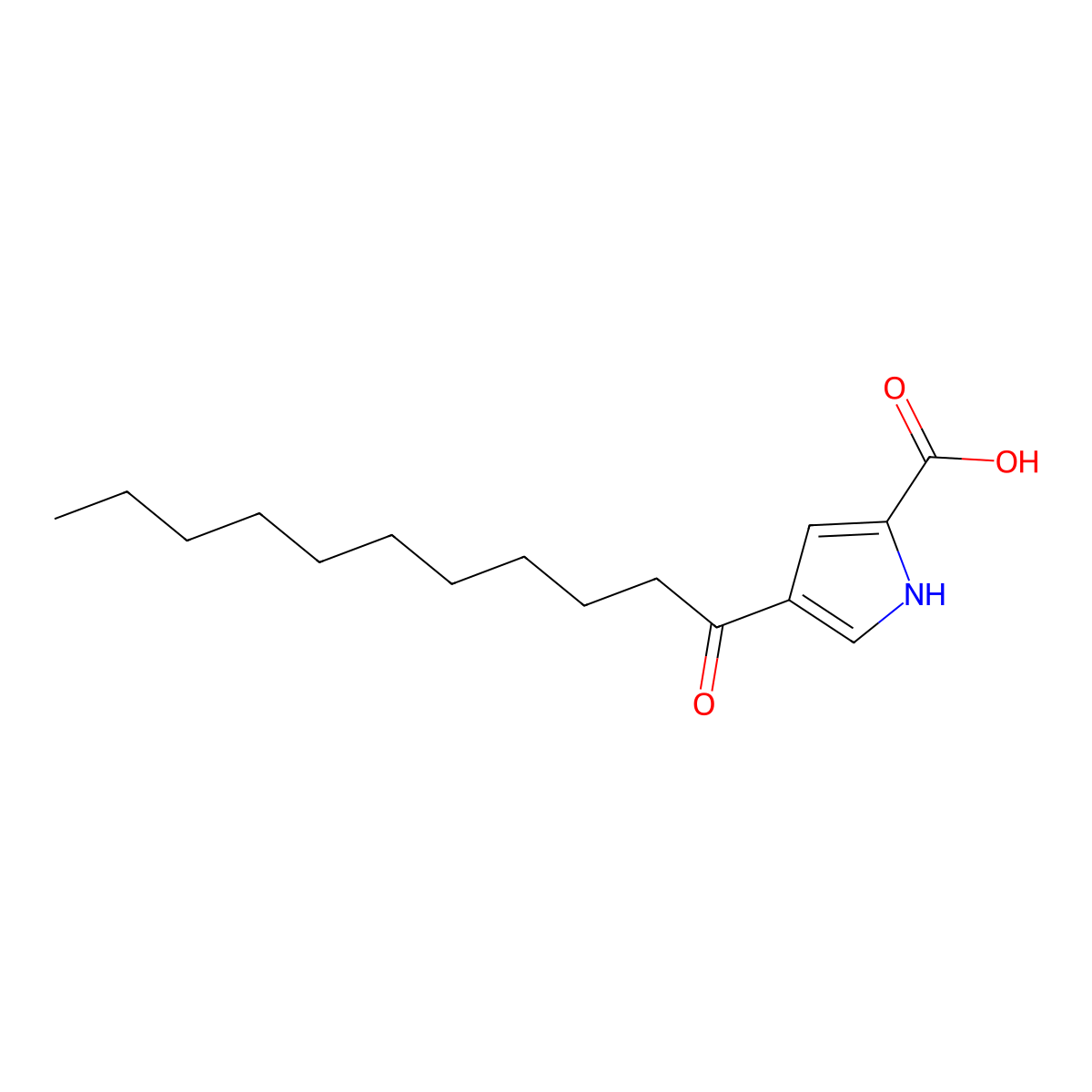 4-undecanoyl-1H-pyrrole-2-carboxylic Acid molecular structure, CAS 400076-80-4