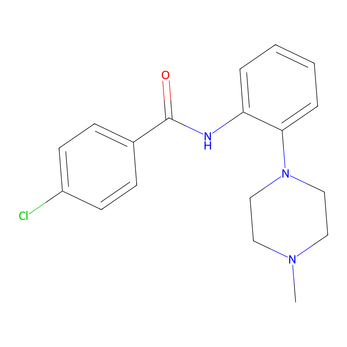 4-chloro-N-[2-(4-methylpiperazin-1-yl)phenyl]benzamide molecular structure, CAS 400076-87-1