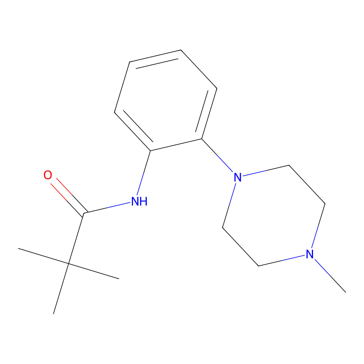 2,2-dimethyl-N-[2-(4-methylpiperazin-1-yl)phenyl]propanamide molecular structure, CAS 400076-88-2