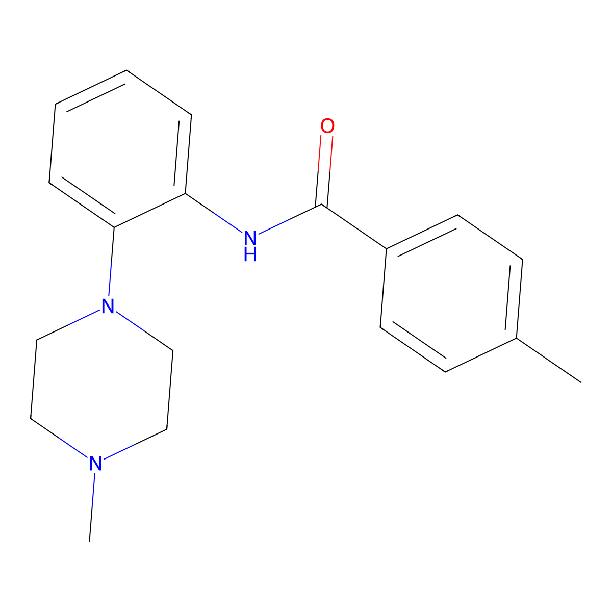 4-methyl-N-[2-(4-methylpiperazin-1-yl)phenyl]benzamide molecular structure, CAS 400076-94-0