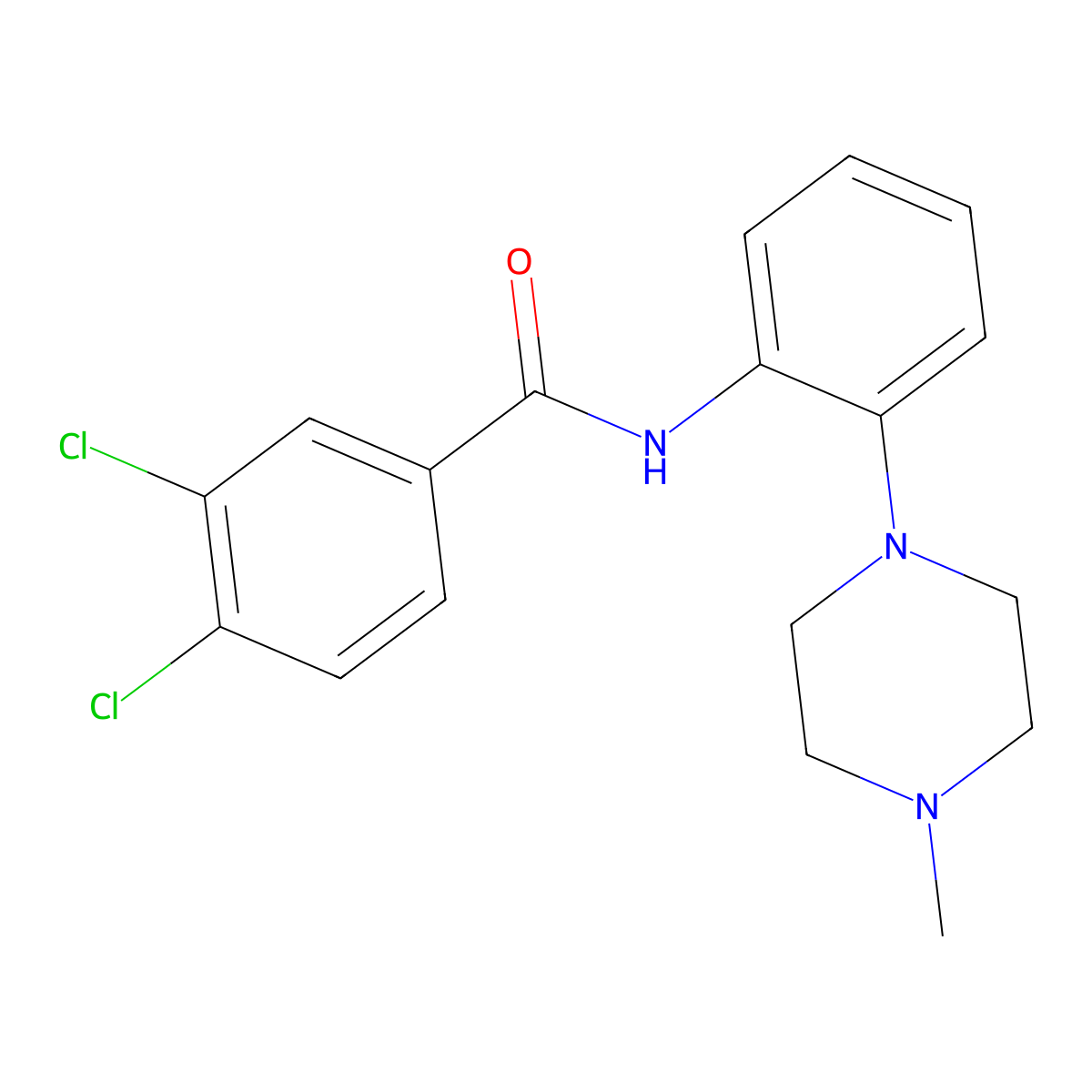 3,4-dichloro-N-[2-(4-methylpiperazin-1-yl)phenyl]benzamide molecular structure, CAS 400076-98-4