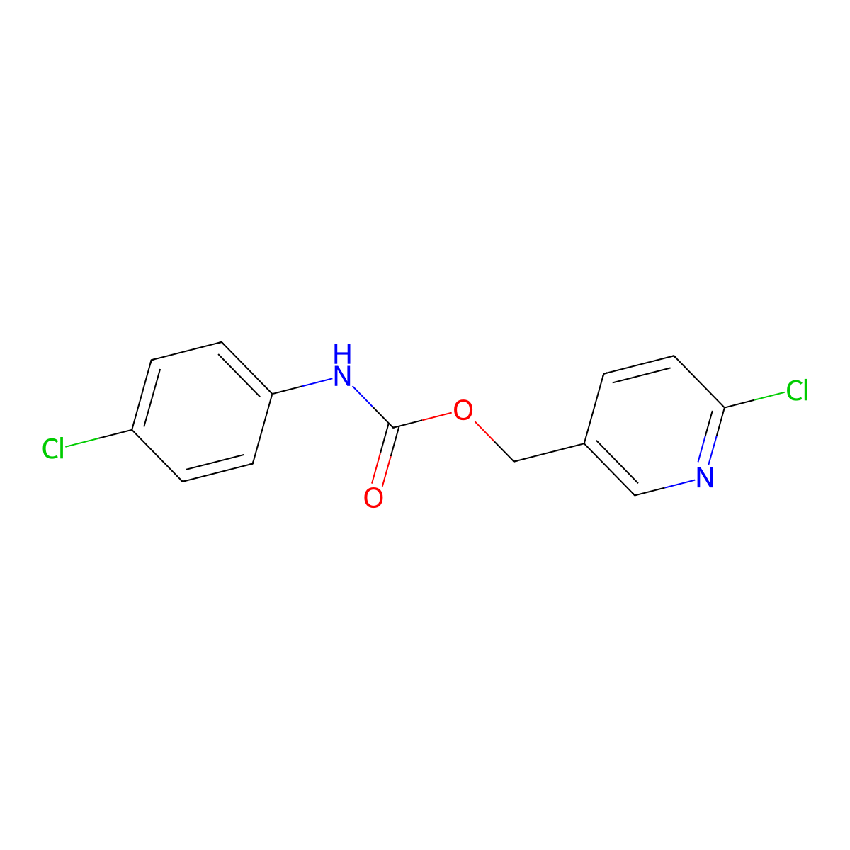 (6-chloropyridin-3-yl)methyl N-(4-chlorophenyl)carbamate molecular structure, CAS 400077-00-1
