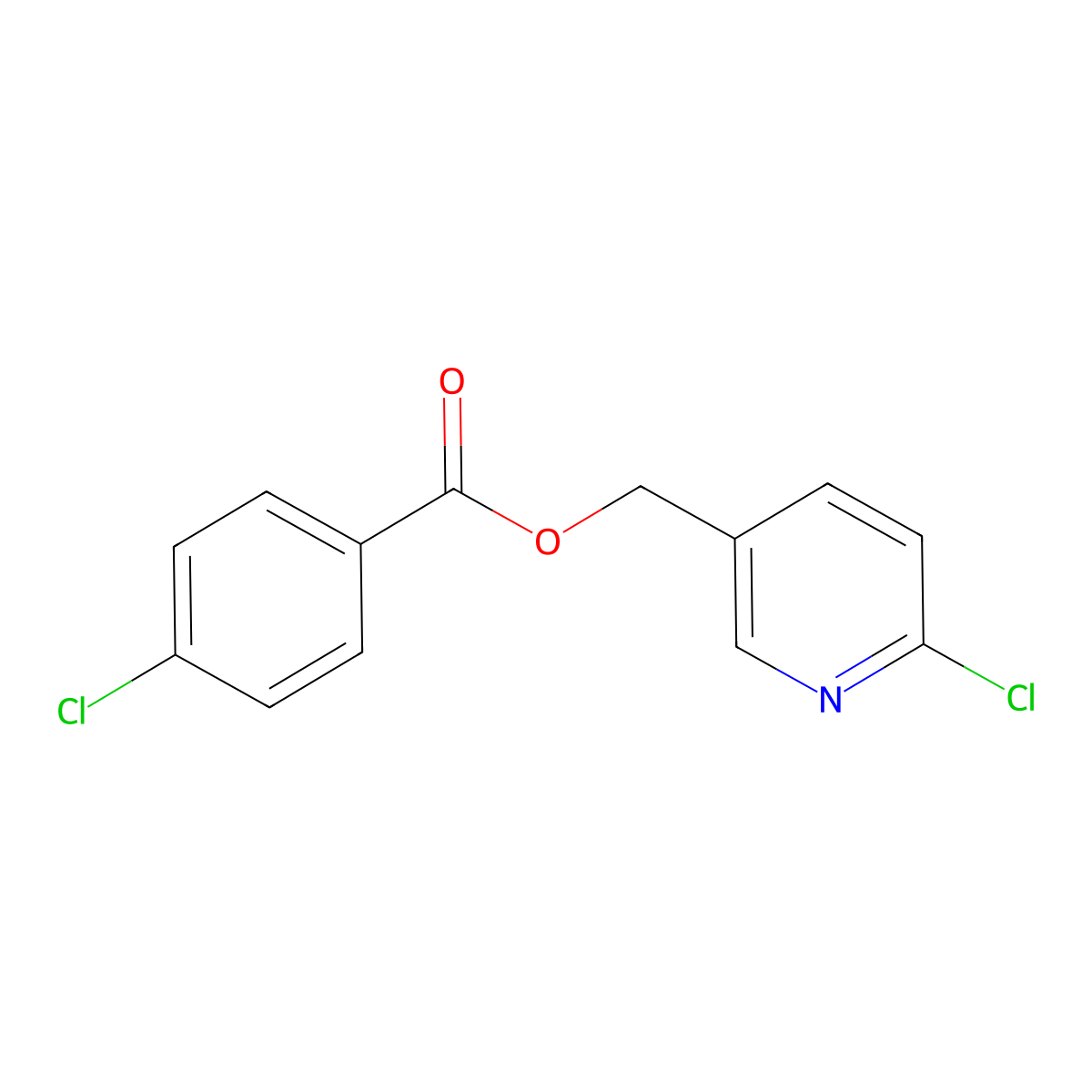 (6-Chloropyridin-3-yl)methyl 4-chlorobenzoate molecular structure, CAS 400077-01-2