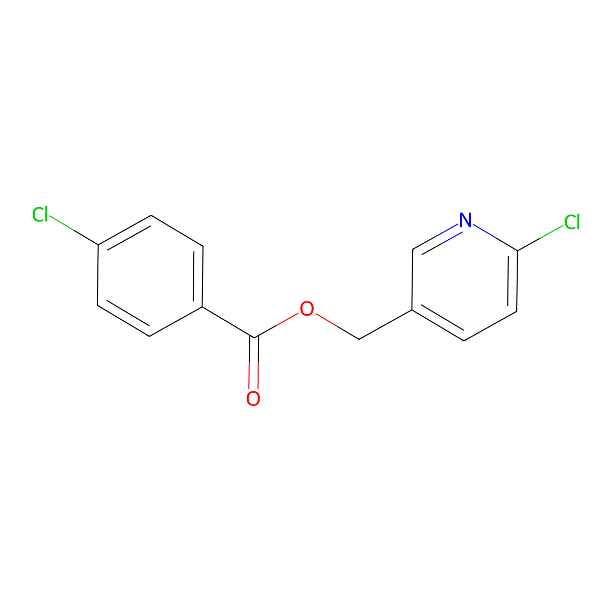 (6-Chloropyridin-3-yl)methyl 4-chlorobenzoate molecular structure, CAS 400077-01-2
