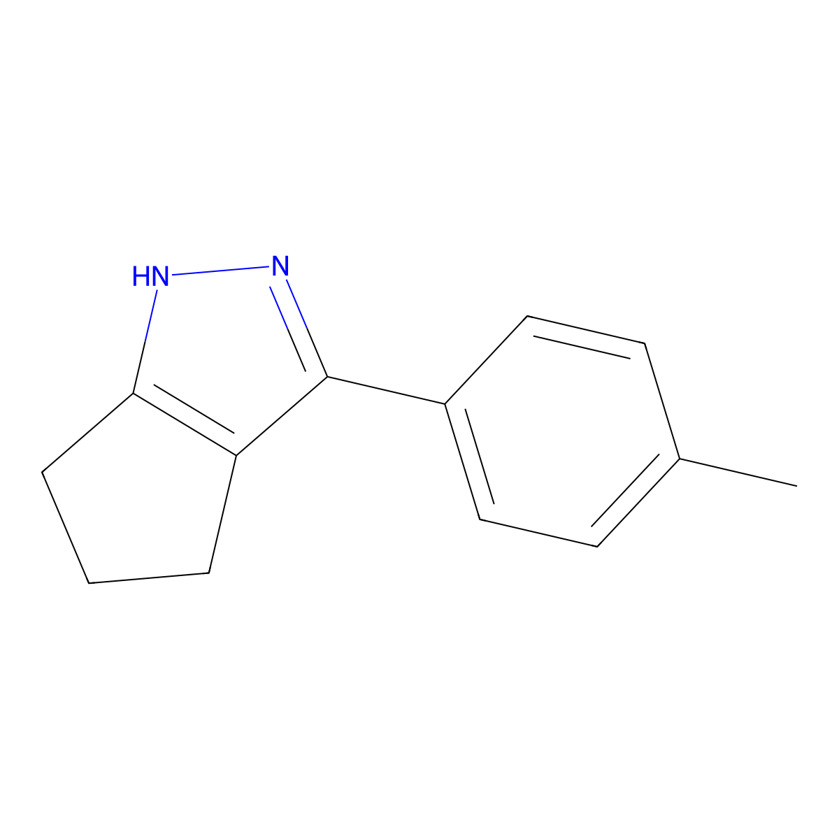 3-(4-Methylphenyl)-2,4,5,6-tetrahydrocyclopenta[c]pyrazole molecular structure, CAS 400077-08-9