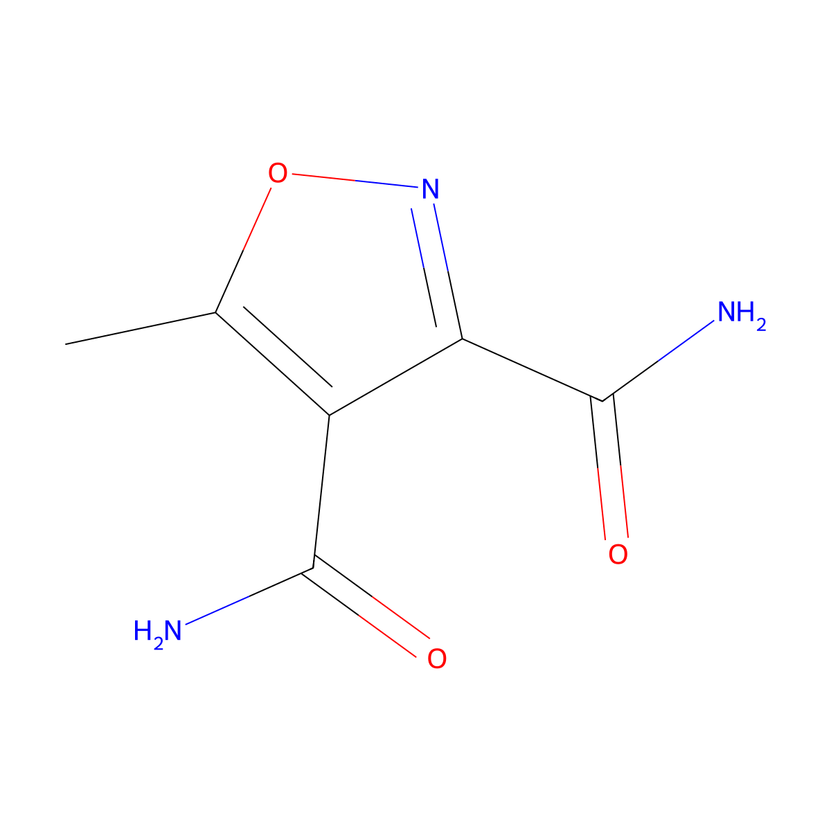 5-Methylisoxazole-3,4-dicarboxamide molecular structure, CAS 400077-37-4
