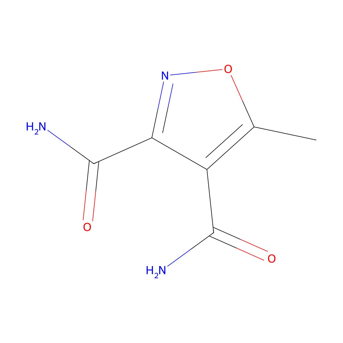 5-Methylisoxazole-3,4-dicarboxamide molecular structure, CAS 400077-37-4
