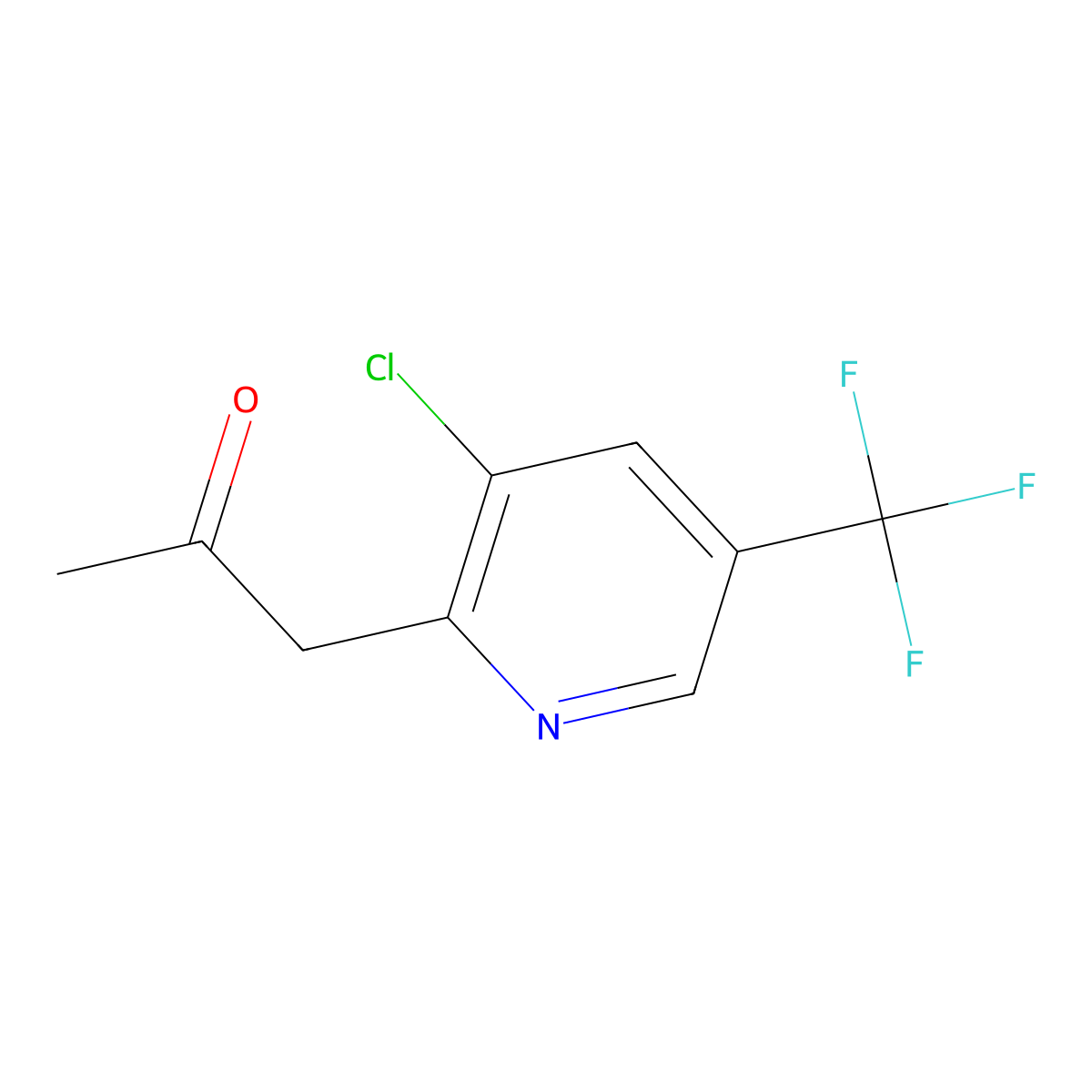 1-[3-Chloro-5-(trifluoromethyl)pyridin-2-yl]propan-2-one molecular structure, CAS 400077-39-6