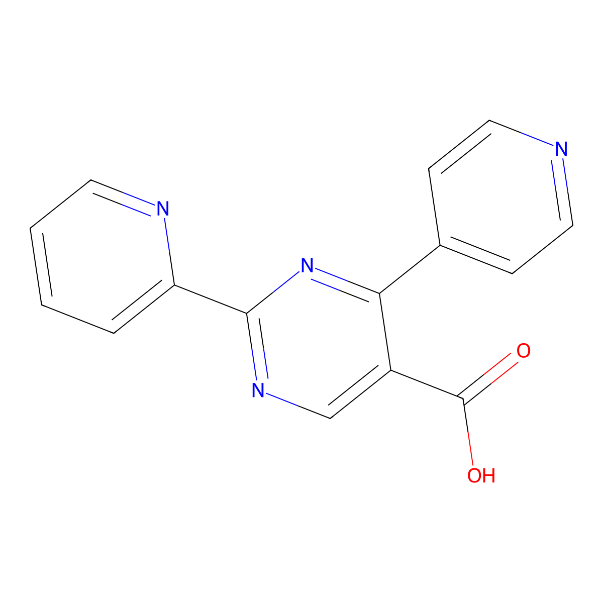 2-(2-Pyridinyl)-4-(4-pyridinyl)-5-pyrimidinecarboxylic acid molecular structure, CAS 400077-52-3