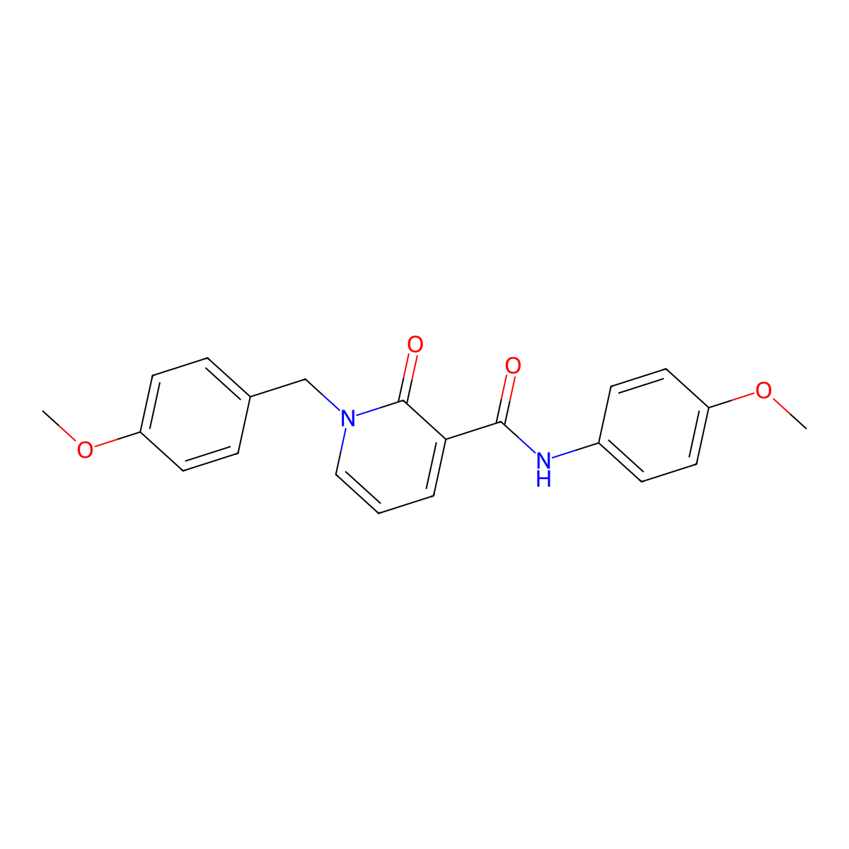 N-(4-methoxyphenyl)-1-[(4-methoxyphenyl)methyl]-2-oxopyridine-3-carboxamide molecular structure, CAS 400077-72-7