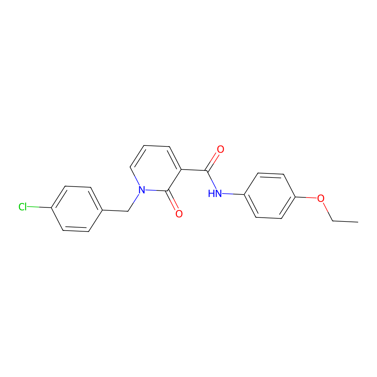 1-[(4-chlorophenyl)methyl]-N-(4-ethoxyphenyl)-2-oxo-1,2-dihydropyridine-3-carboxamide molecular structure, CAS 400077-76-1