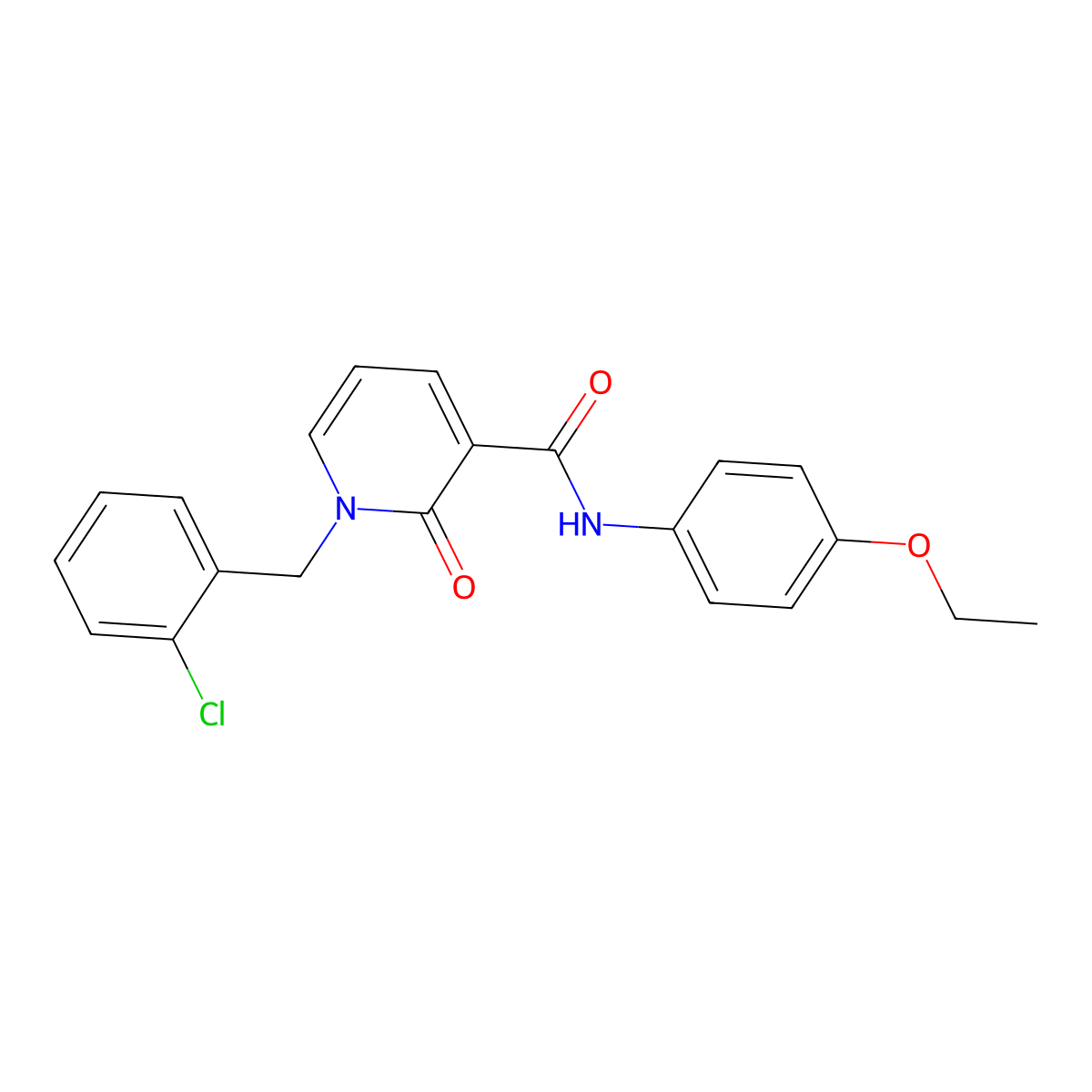 1-[(2-chlorophenyl)methyl]-N-(4-ethoxyphenyl)-2-oxopyridine-3-carboxamide molecular structure, CAS 400077-77-2