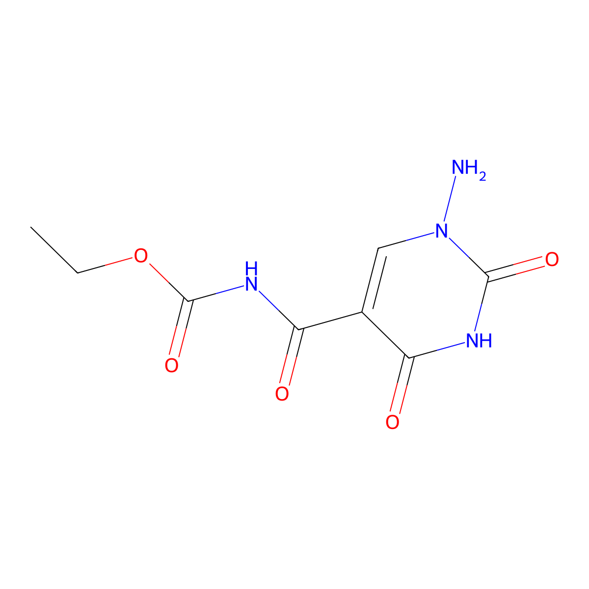ethyl N-[(1-amino-2,4-dioxo-1,2,3,4-tetrahydro-5-pyrimidinyl)carbonyl]carbamate molecular structure, CAS 400077-88-5