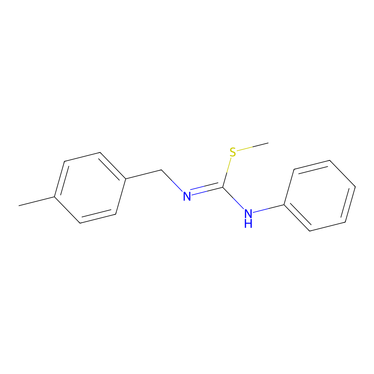 1-Methyl-4-({[(methylsulfanyl)(phenylimino)methyl]amino}methyl)benzene molecular structure, CAS 400078-35-5