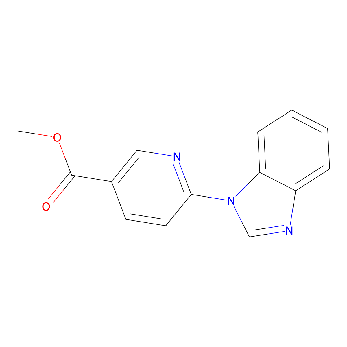 methyl 6-(1H-1,3-benzimidazol-1-yl)nicotinate molecular structure, CAS 400078-71-9