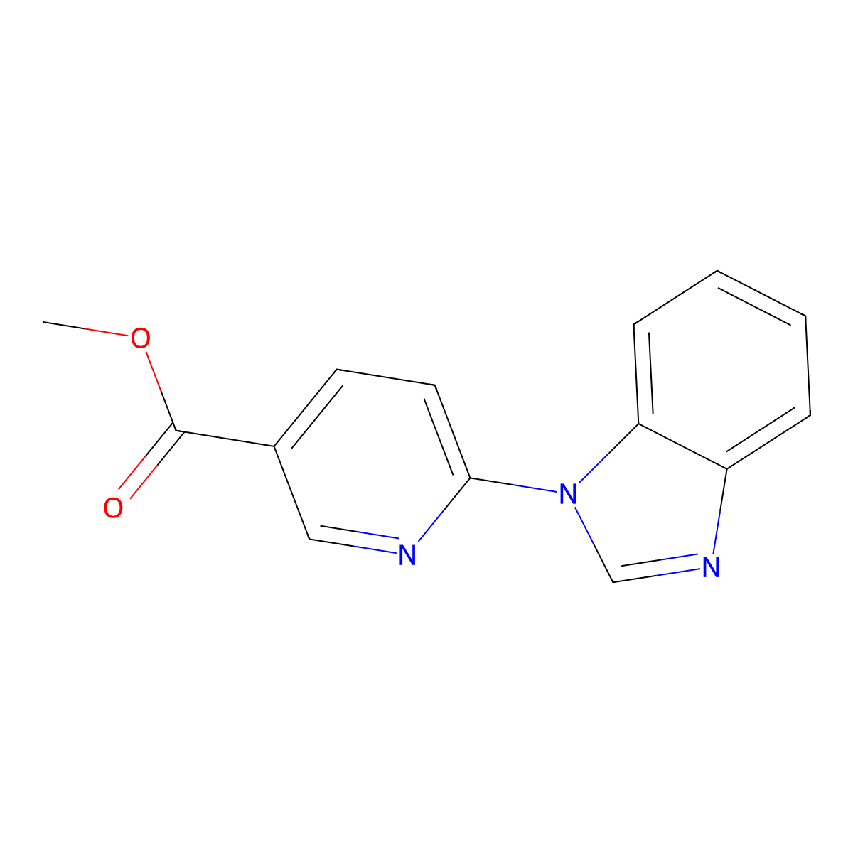 methyl 6-(1H-1,3-benzimidazol-1-yl)nicotinate molecular structure, CAS 400078-71-9