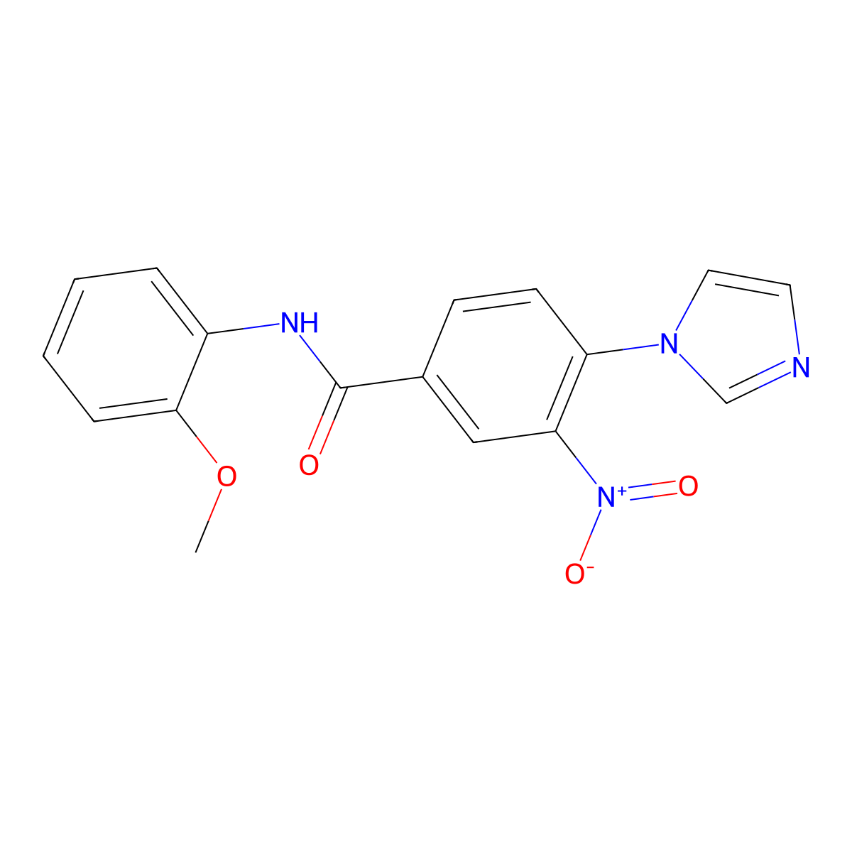 4-(1H-imidazol-1-yl)-N-(2-methoxyphenyl)-3-nitrobenzenecarboxamide molecular structure, CAS 400079-11-0