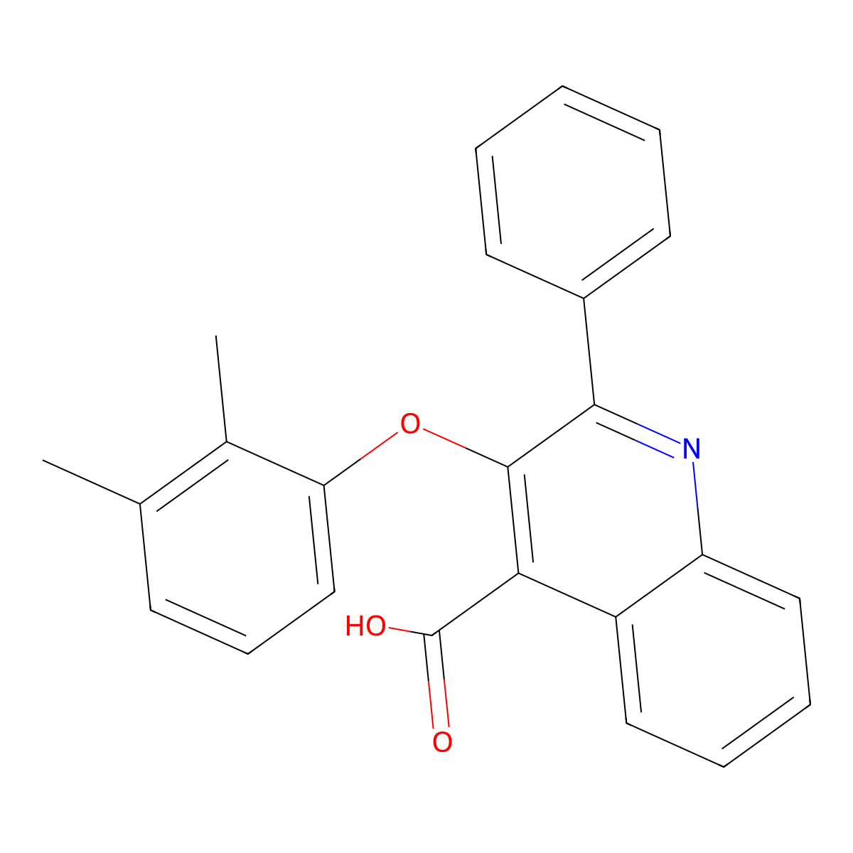3-(2,3-Dimethylphenoxy)-2-phenylquinoline-4-carboxylic acid molecular structure, CAS 400079-73-4