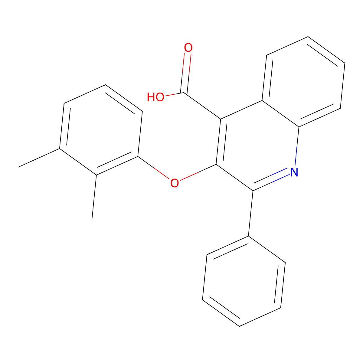 3-(2,3-Dimethylphenoxy)-2-phenylquinoline-4-carboxylic acid molecular structure, CAS 400079-73-4