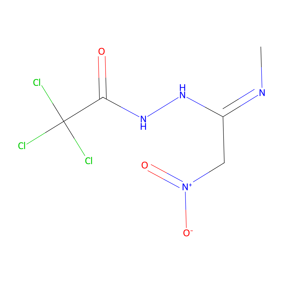 N-methyl-2-nitro-N'-(2,2,2-trichloroacetyl)ethanehydrazonamide molecular structure, CAS 400079-91-6