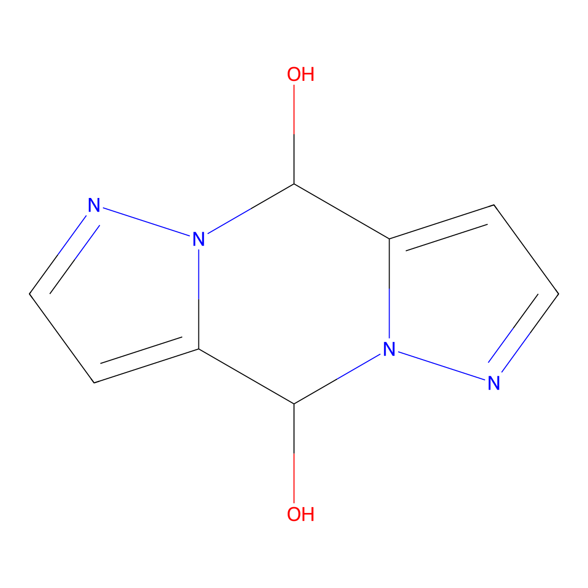 4H,9H-Dipyrazolo[1,5-a:1,5-d]pyrazine-4,9-diol molecular structure, CAS 400079-96-1