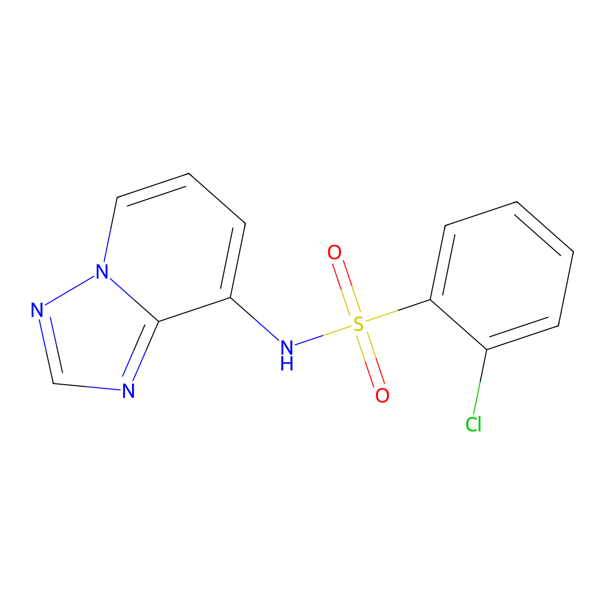 2-chloro-N-([1,2,4]triazolo[1,5-a]pyridin-8-yl)benzenesulfonamide molecular structure, CAS 400080-41-3