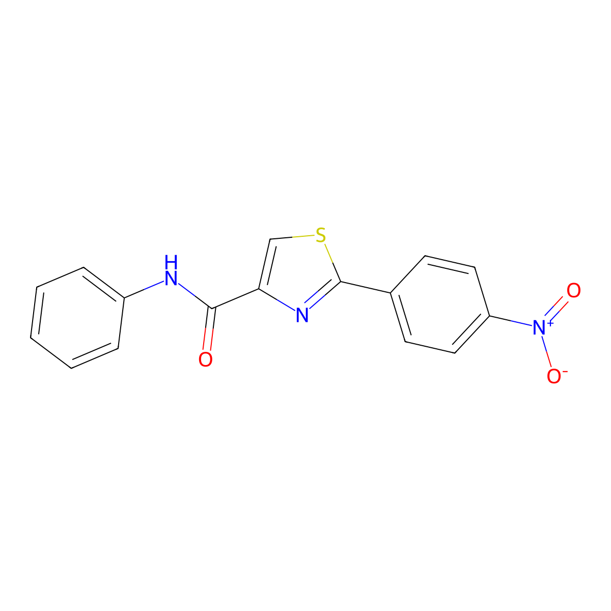 2-(4-nitrophenyl)-N-phenyl-1,3-thiazole-4-carboxamide molecular structure, CAS 400080-63-9