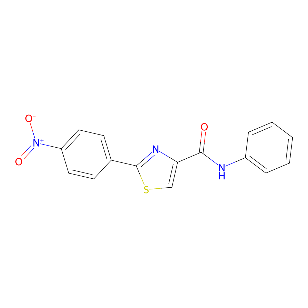 2-(4-nitrophenyl)-N-phenyl-1,3-thiazole-4-carboxamide molecular structure, CAS 400080-63-9