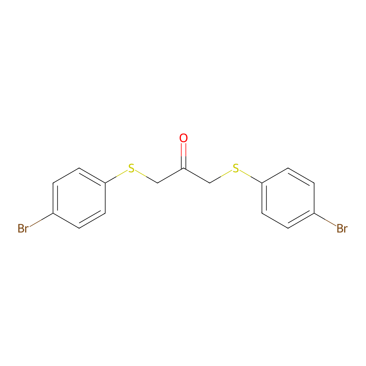 1,3-Bis[(4-bromophenyl)sulfanyl]propan-2-one molecular structure, CAS 400081-03-0