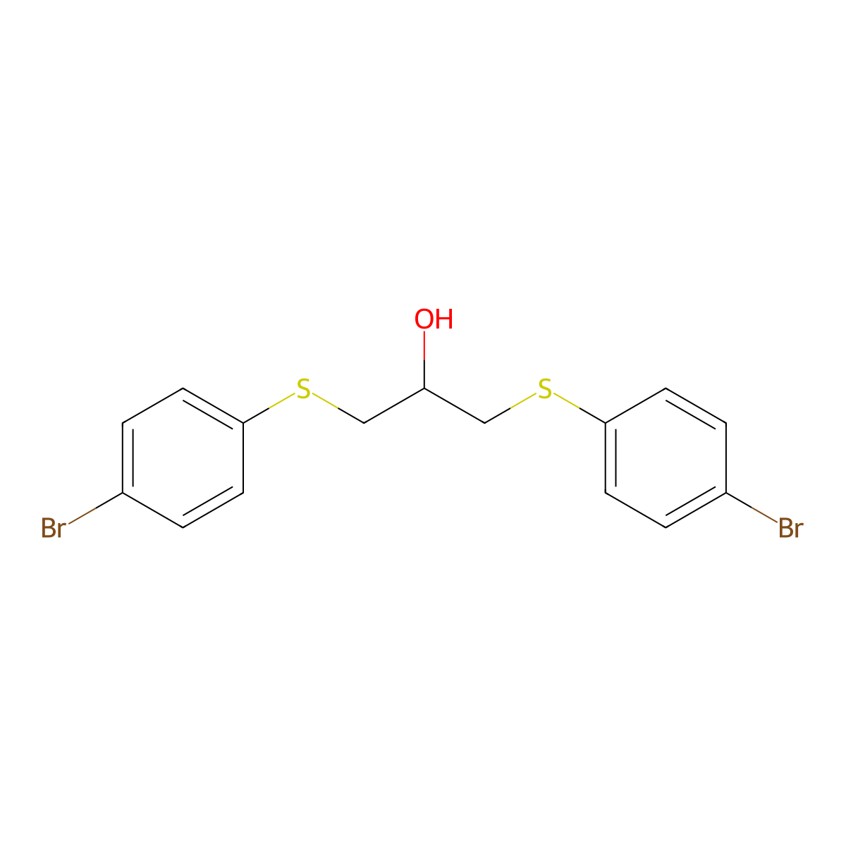 1,3-Bis[(4-bromophenyl)sulfanyl]propan-2-ol molecular structure, CAS 400081-04-1