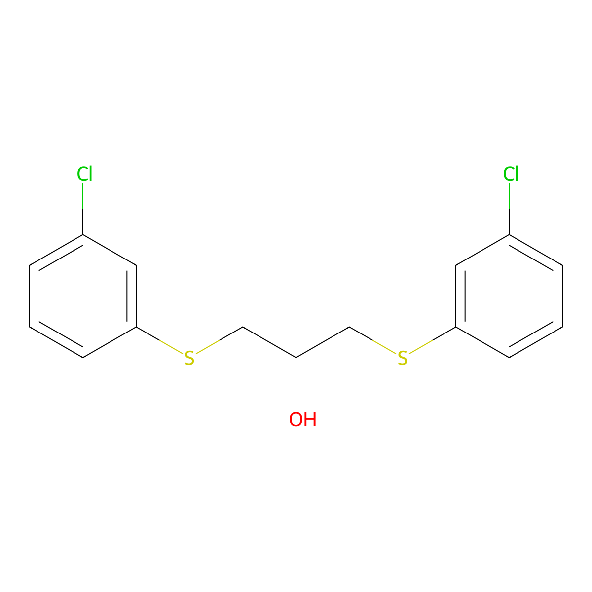 1,3-Bis[(3-chlorophenyl)sulfanyl]propan-2-ol molecular structure, CAS 400081-05-2